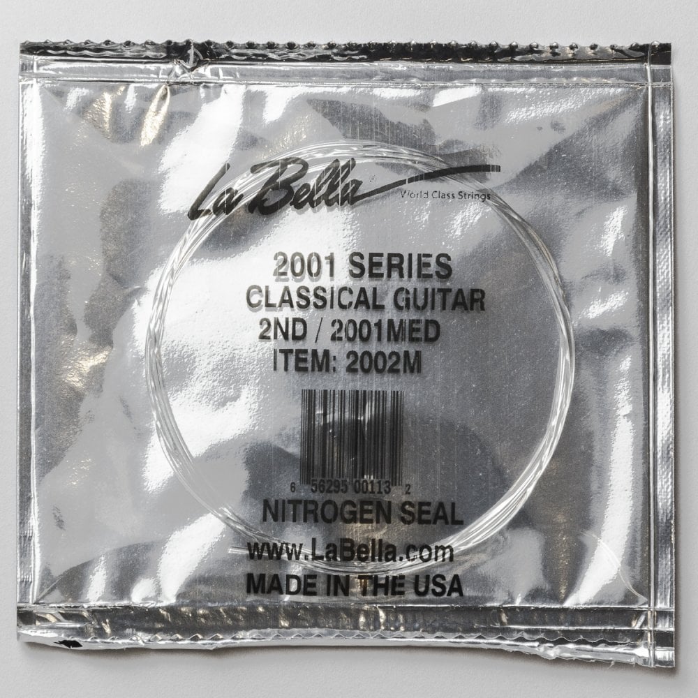 La Bella Nylon Classical Guitar B-2nd Single String, Medium Tension