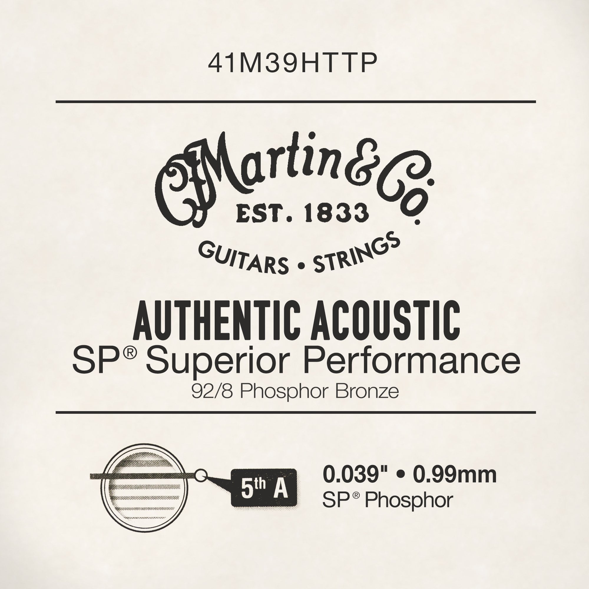 Martin Authentic Acoustic Phosphor Bronze 39 (.039