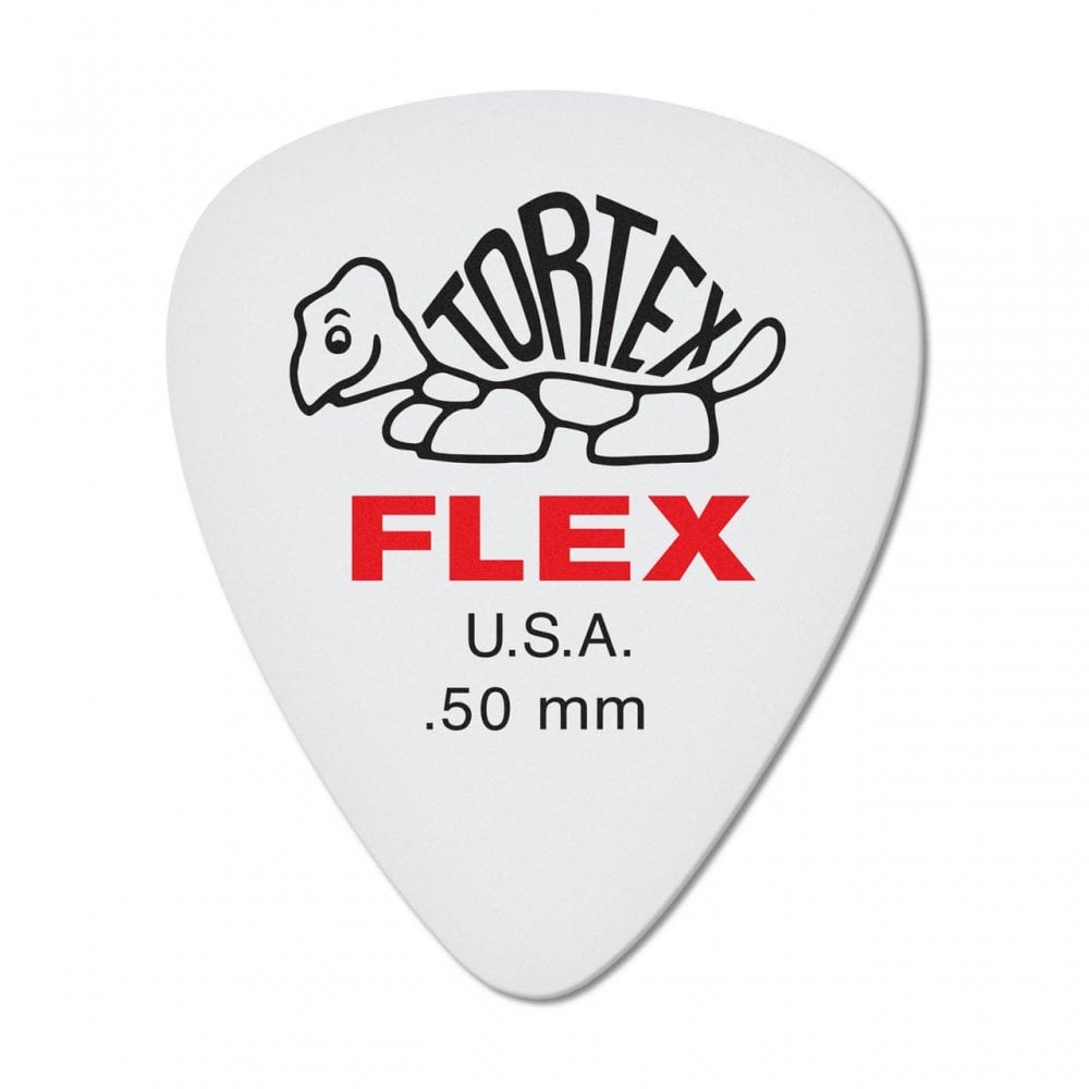 Jim Dunlop Tortex Flex 0.50mm Guitar Plectrums, 12-Pick Player Pack