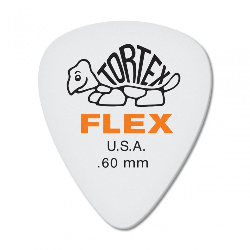 Jim Dunlop Tortex Flex 0.60mm Guitar Plectrums, 12-Pick Player Pack