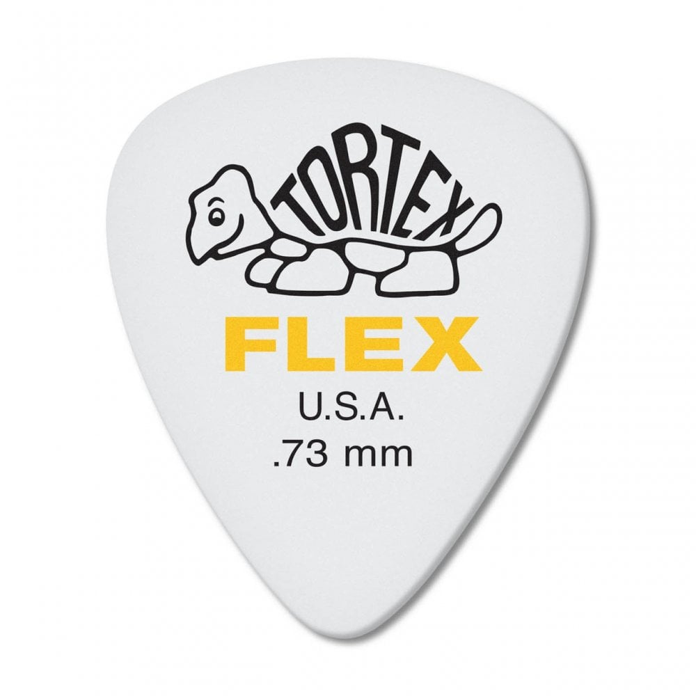 Jim Dunlop Tortex Flex 0.73mm Guitar Plectrums, 12-Pick Player Pack