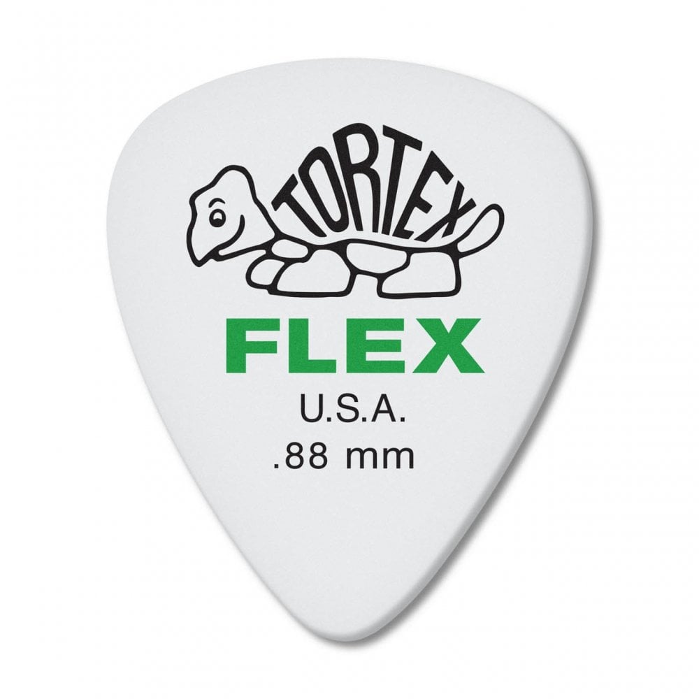Jim Dunlop Tortex Flex 0.88mm Guitar Plectrums, 12-Pick Player Pack