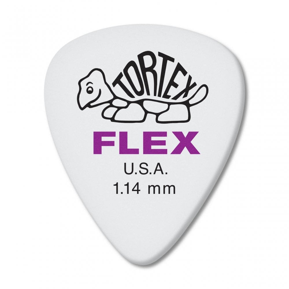 Jim Dunlop Tortex Flex 1.14mm Guitar Plectrums, 12-Pick Player Pack