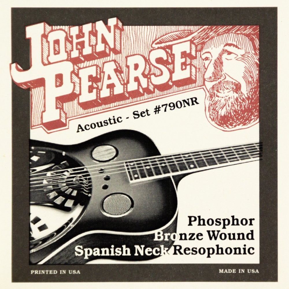 John Pearse Phosphor Bronze 13-56 Resonator Acoustic Guitar Strings, Spanish Neck
