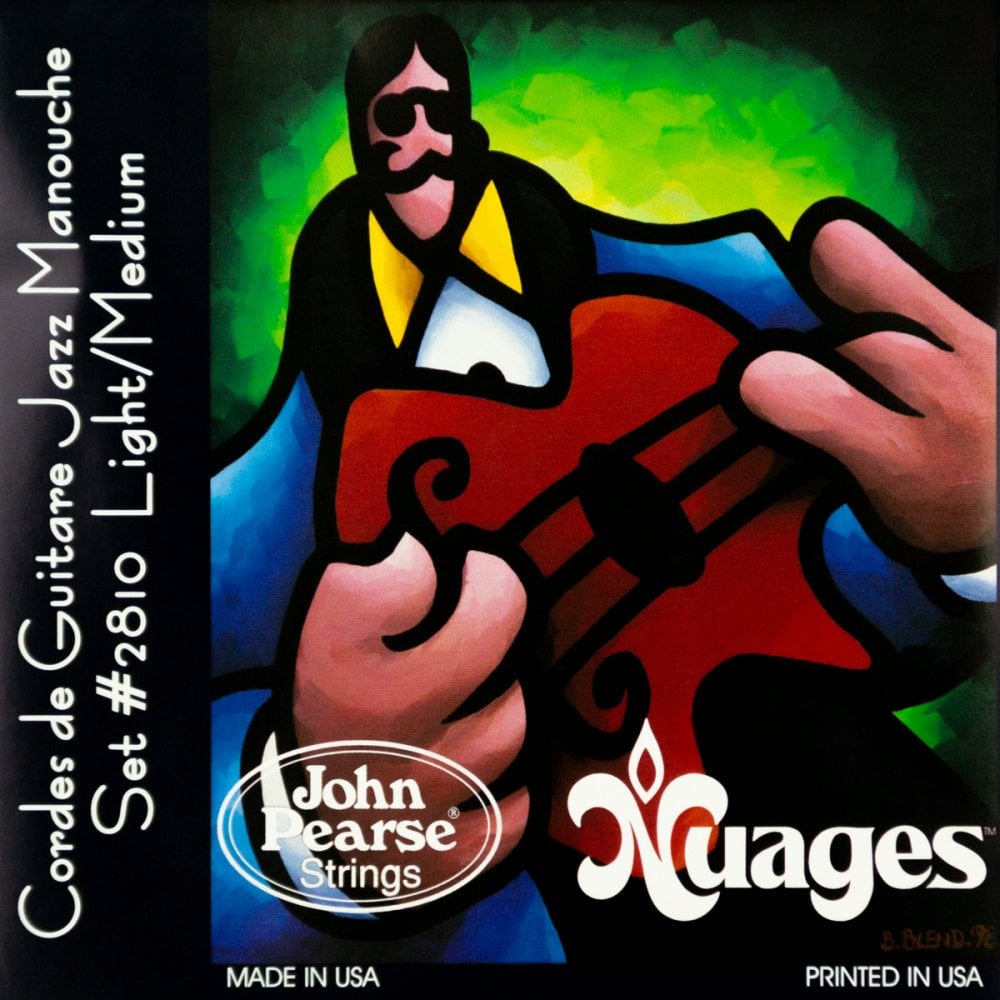 John Pearse Nuages Gypsy Jazz 'Manouche' Silver-plated 11-46 Acoustic Guitar Strings, Ball-End