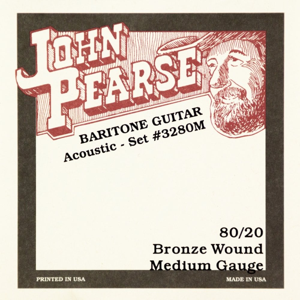 John Pearse 80/20 Bronze 17-70 Baritone Acoustic Guitar Strings, Medium