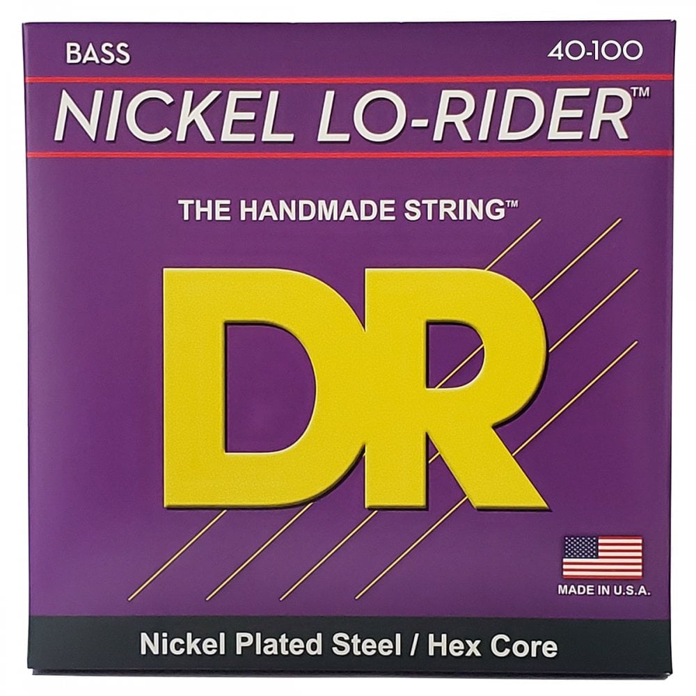 DR Strings LORIDER Nickel Wound 40100 Bass Guitar Strings, 4String