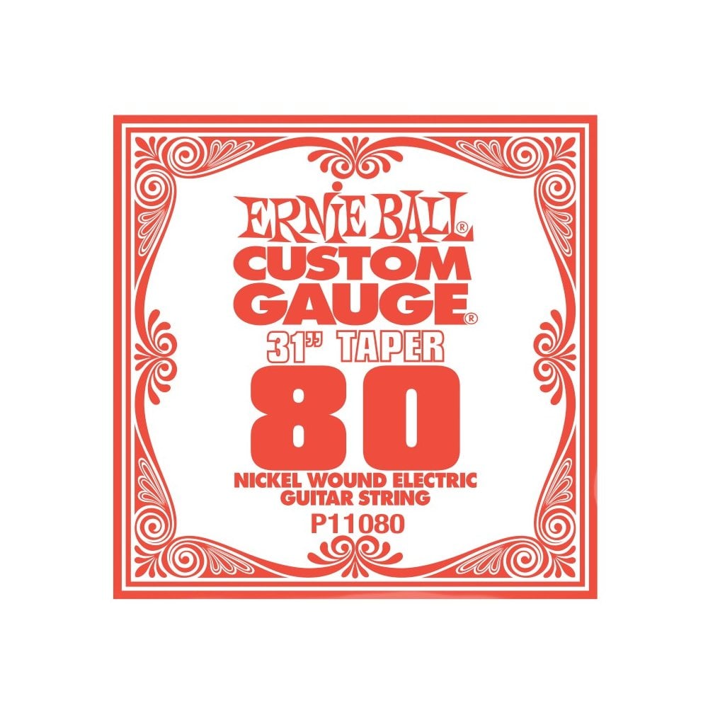 Ernie Ball Nickel Wound .080w Electric Guitar Single String