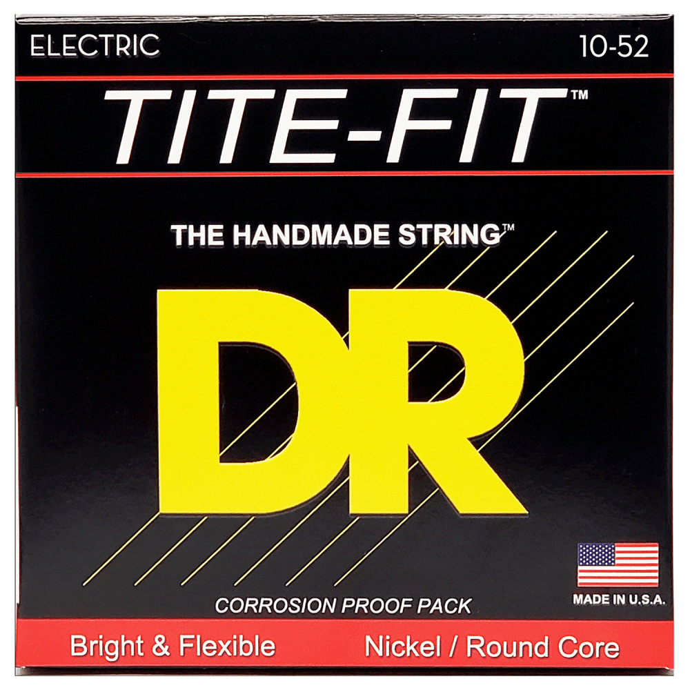 DR Strings TITE-FIT Nickel Wound 10-52 Electric Guitar Strings