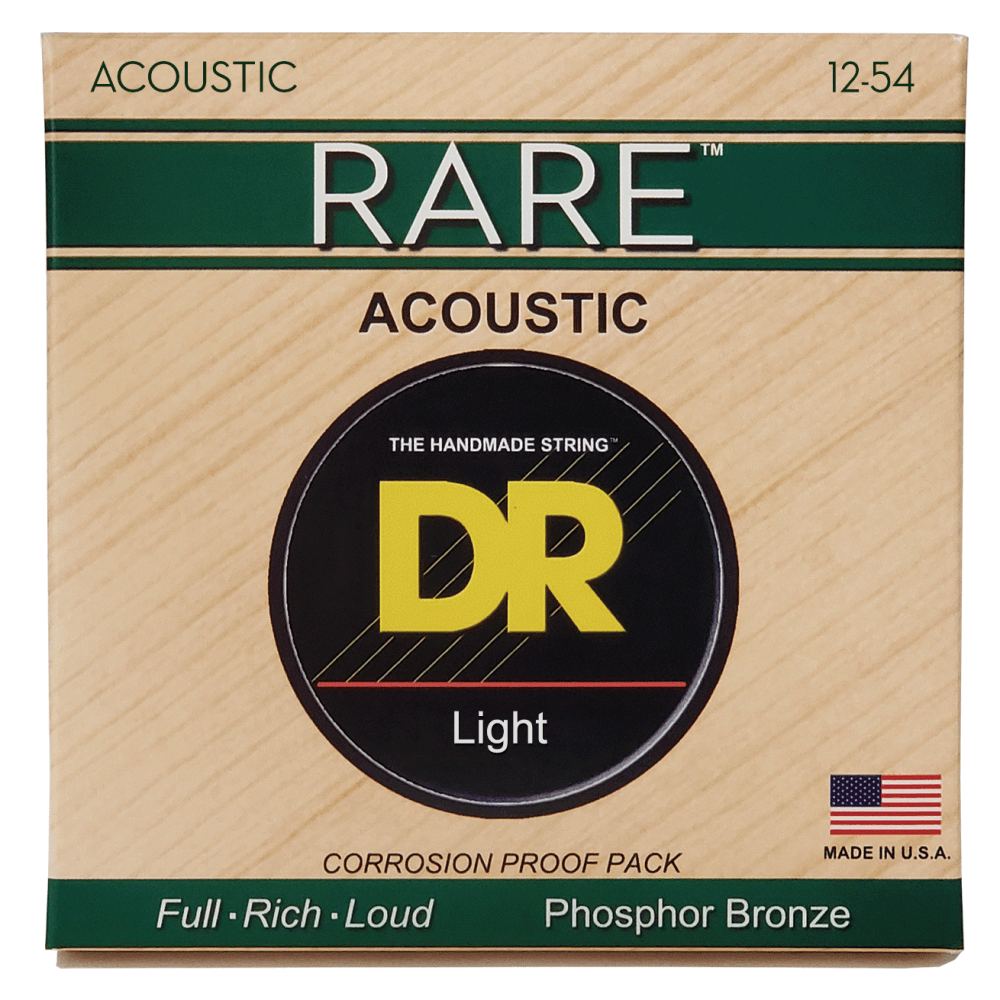 DR Strings RARE Bronze 12-54 Acoustic Guitar Strings