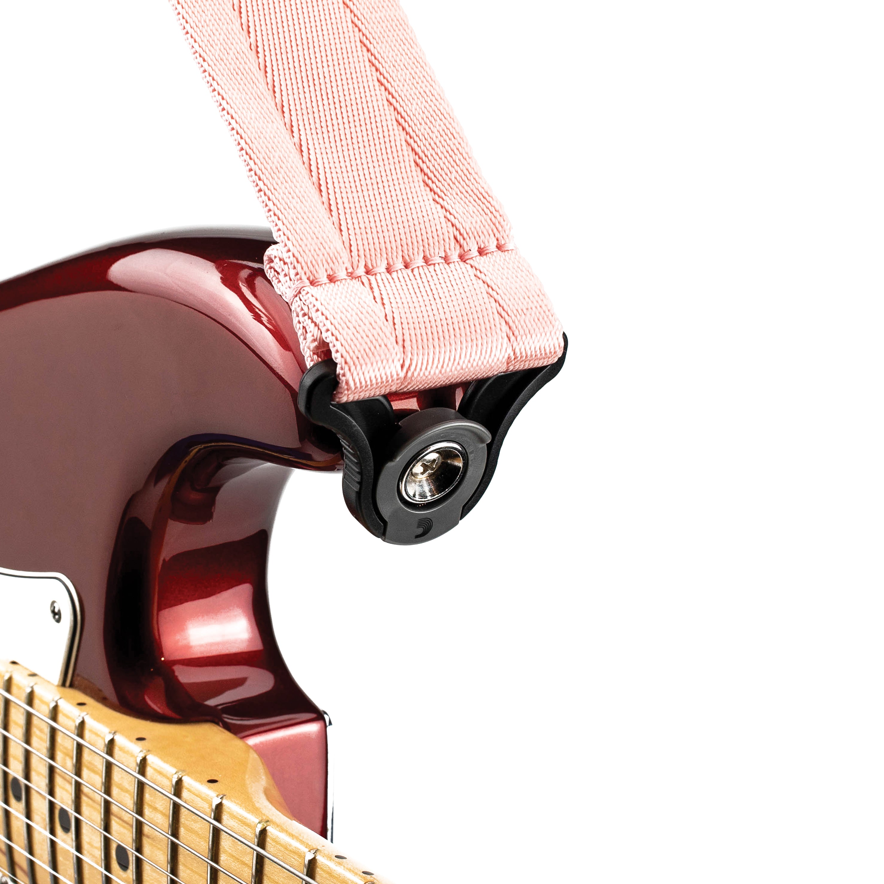 D'Addario Auto Lock Guitar Strap, New Rose Pink