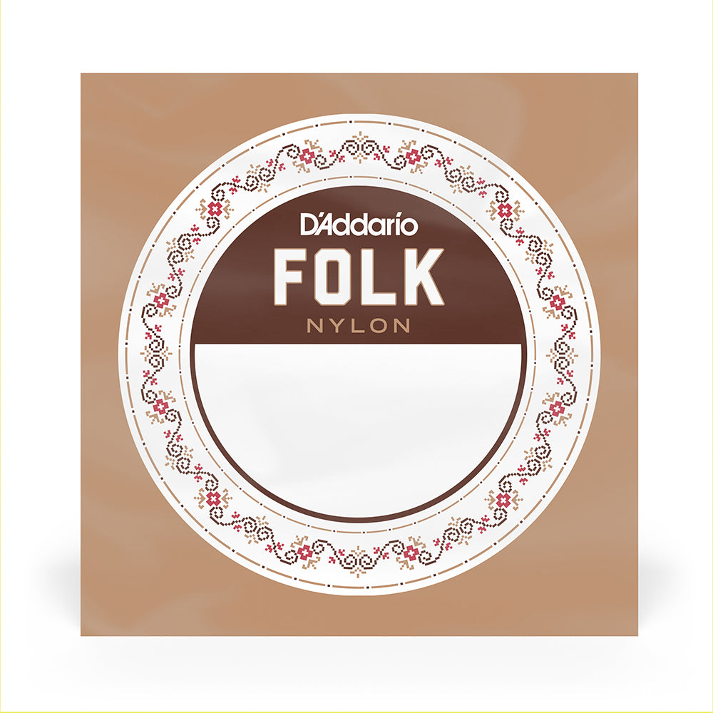 D'Addario Folk Nylon Silver Wound .031 Single Acoustic Guitar String, Ball-End (D-4th)