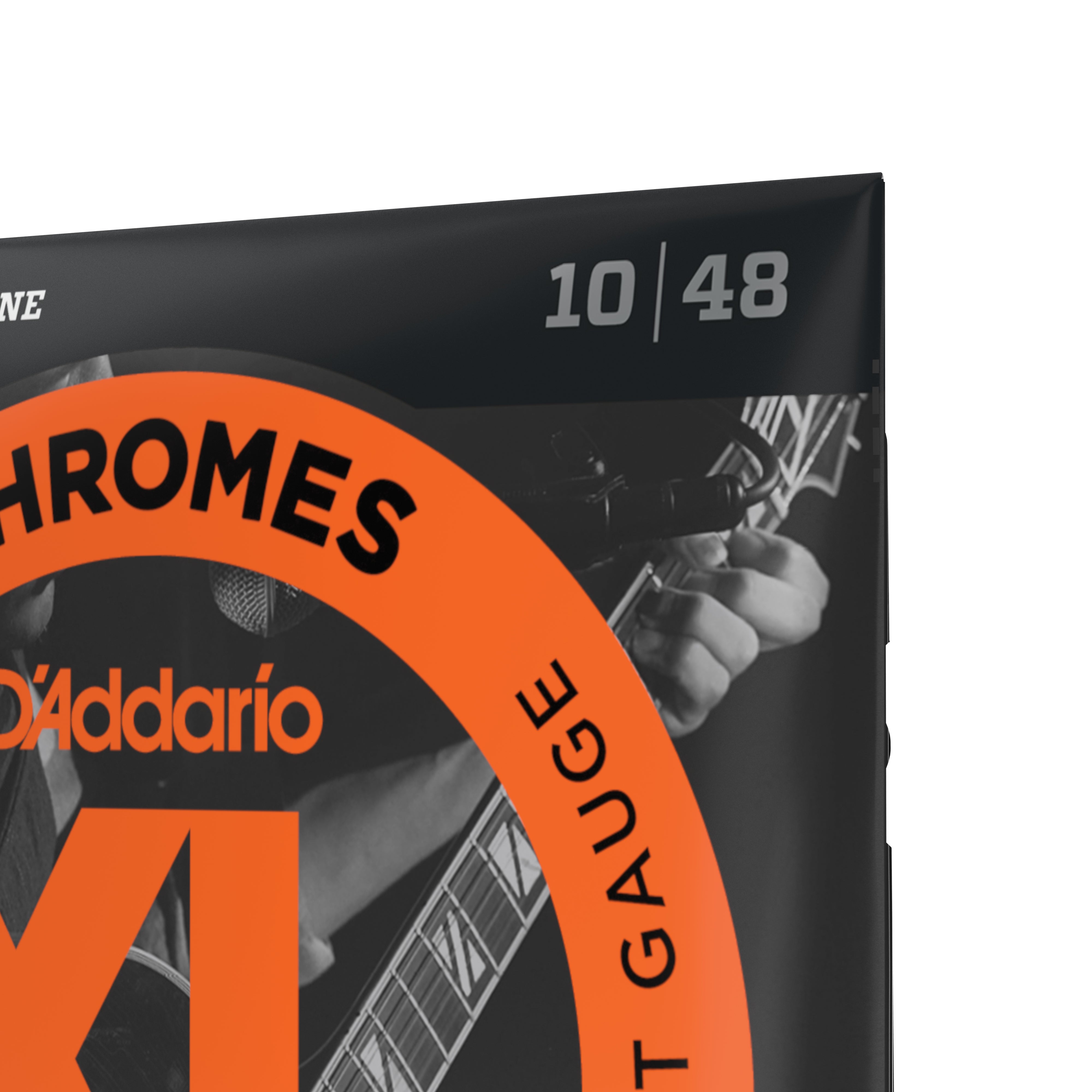 D'Addario ECG23 Flatwound Chromes Steel 10-48 Electric Guitar Strings, Extra Light