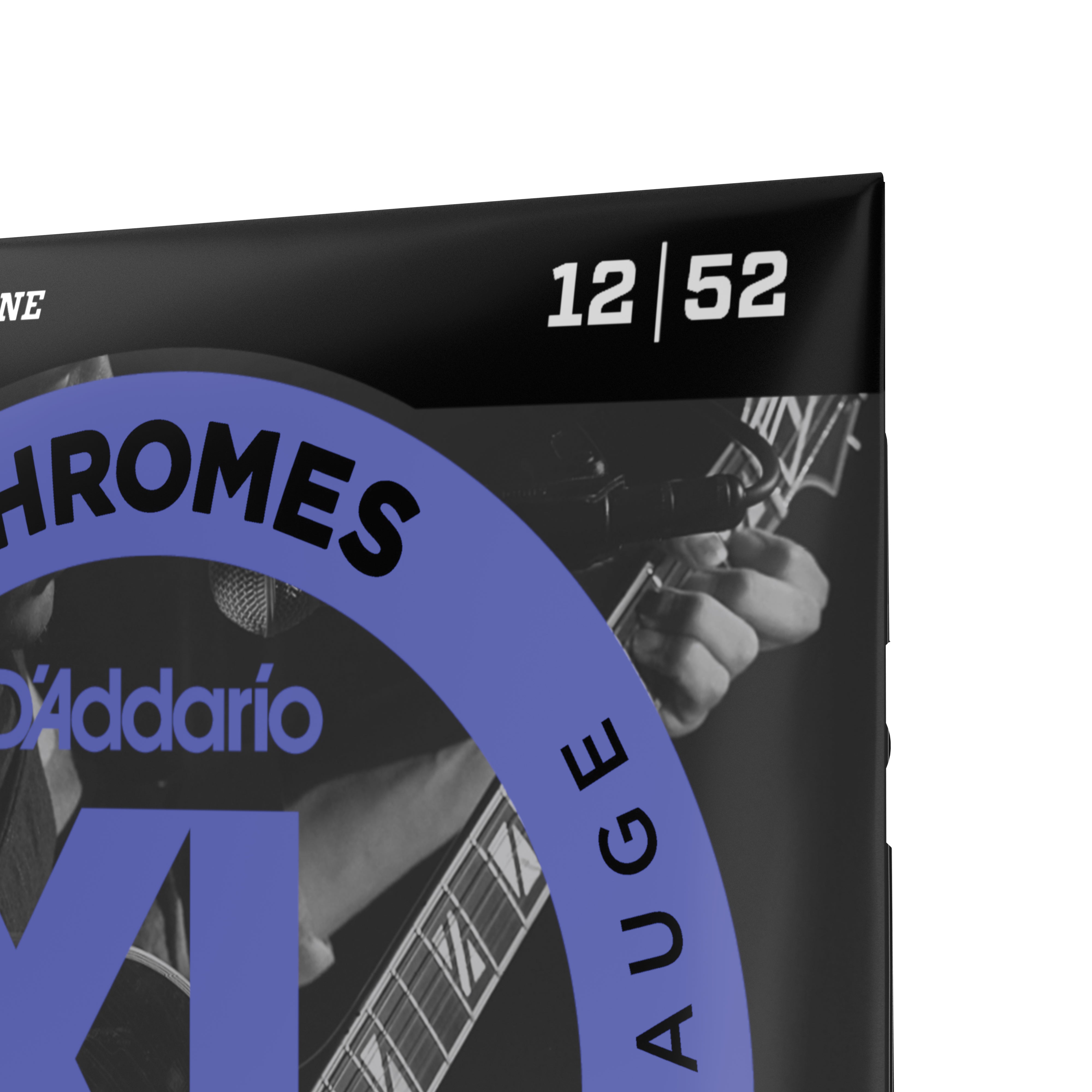 D'Addario ECG25 Flatwound Chromes Steel 12-52 Electric Guitar Strings, Light