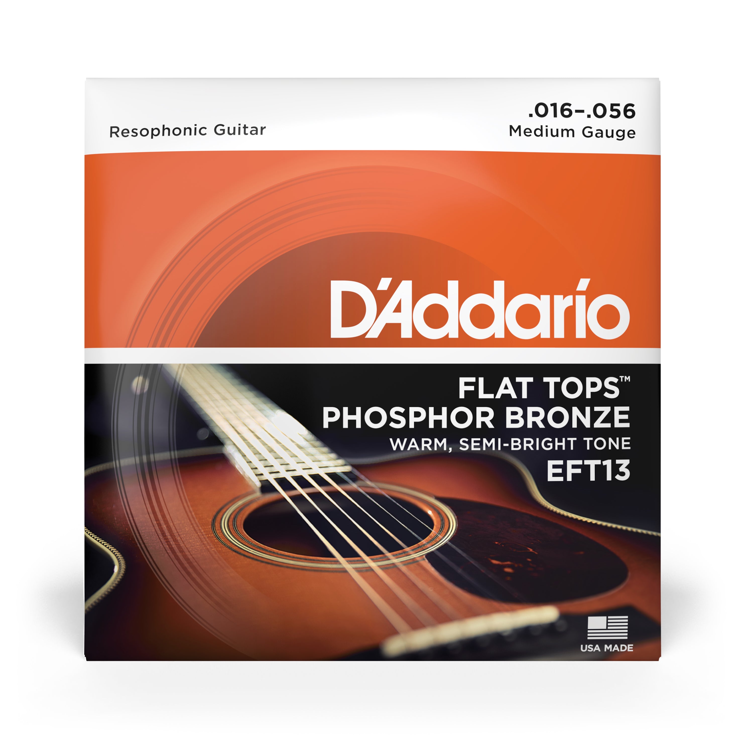 D'Addario EFT13 Flat Tops Phosphor Bronze 16-56 Acoustic Guitar Strings