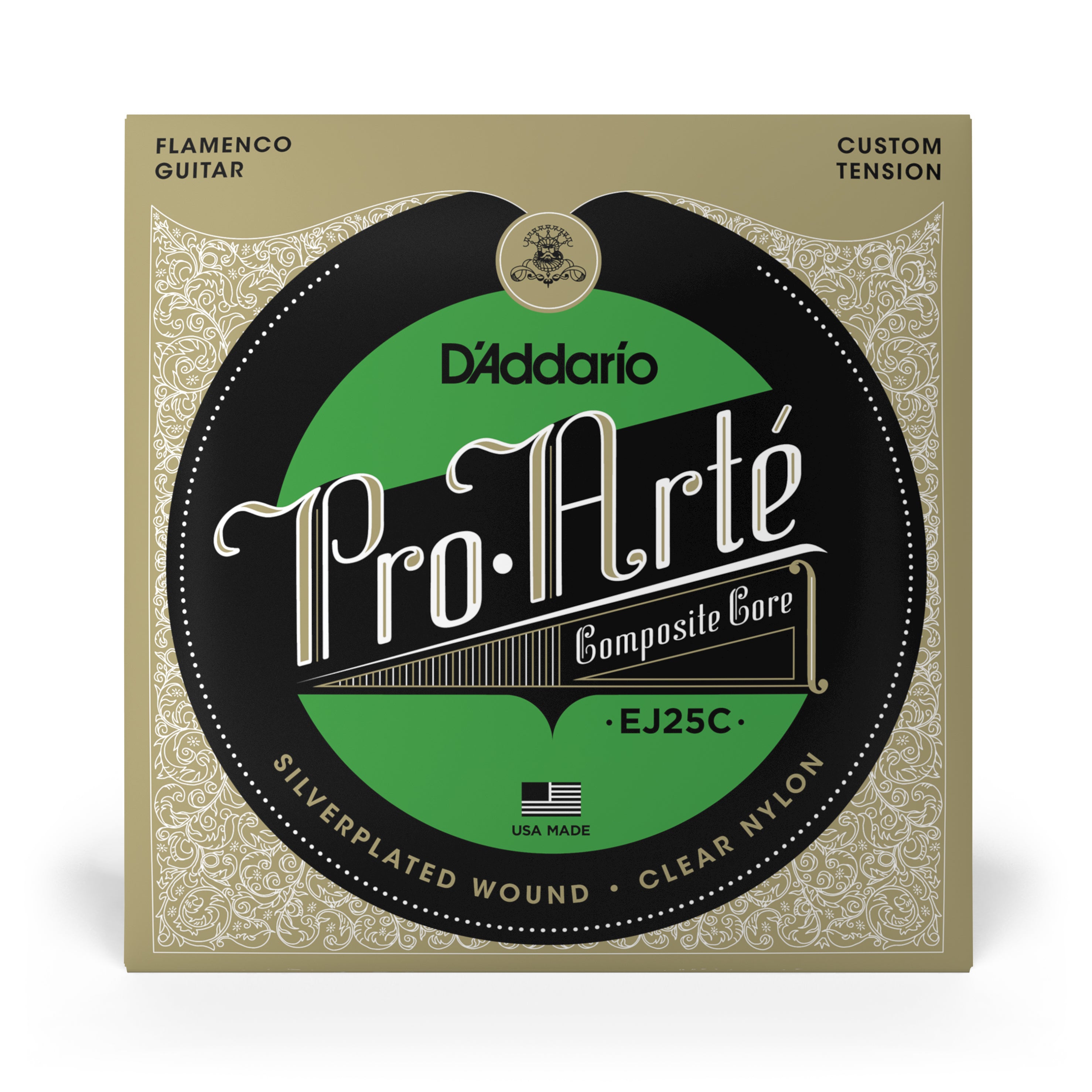 D'Addario EJ25C Flamenco Silverplated Wound Clear Nylon Guitar Strings