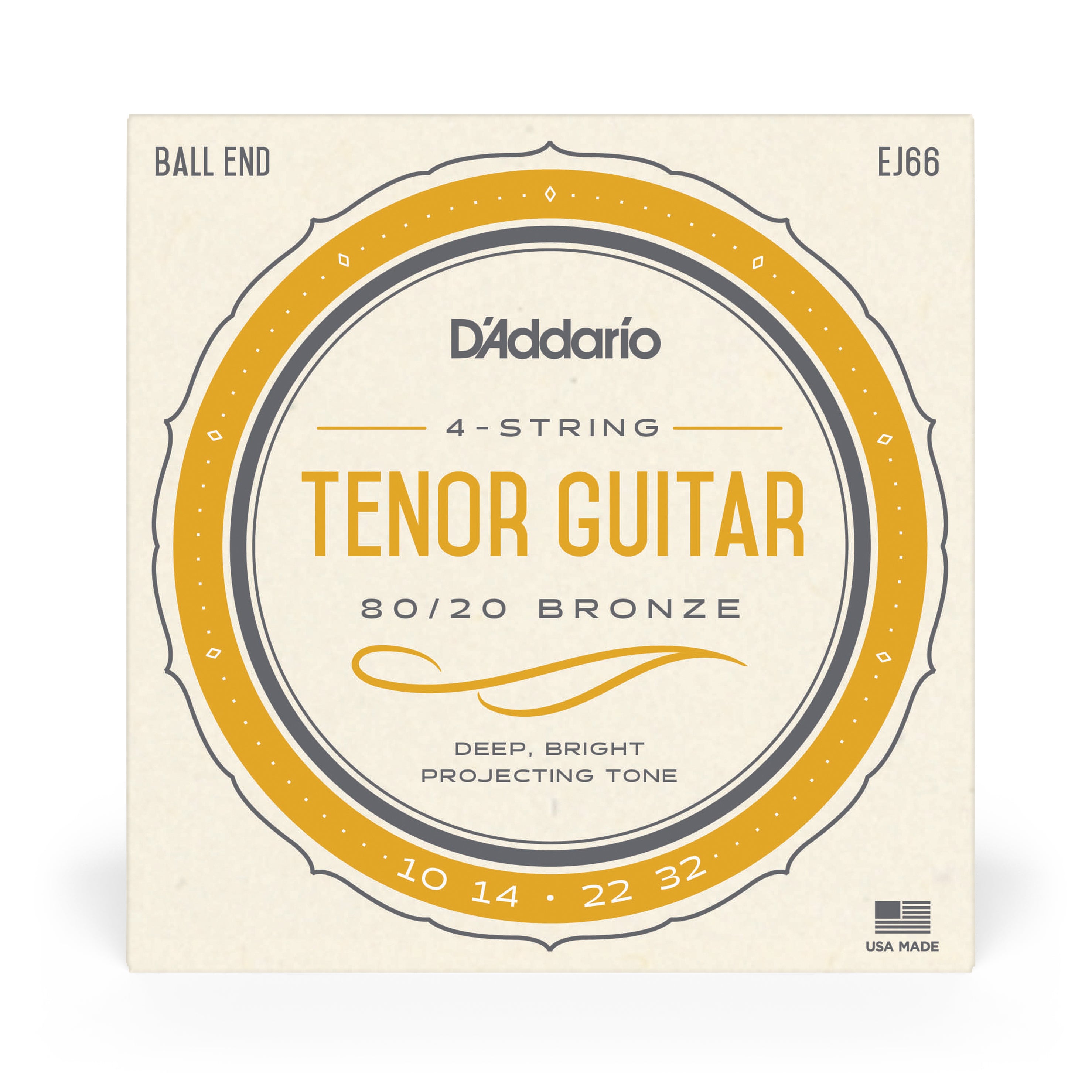 D'Addario EJ66 80/20 Bronze Tenor Guitar 10-32 Gauge Strings
