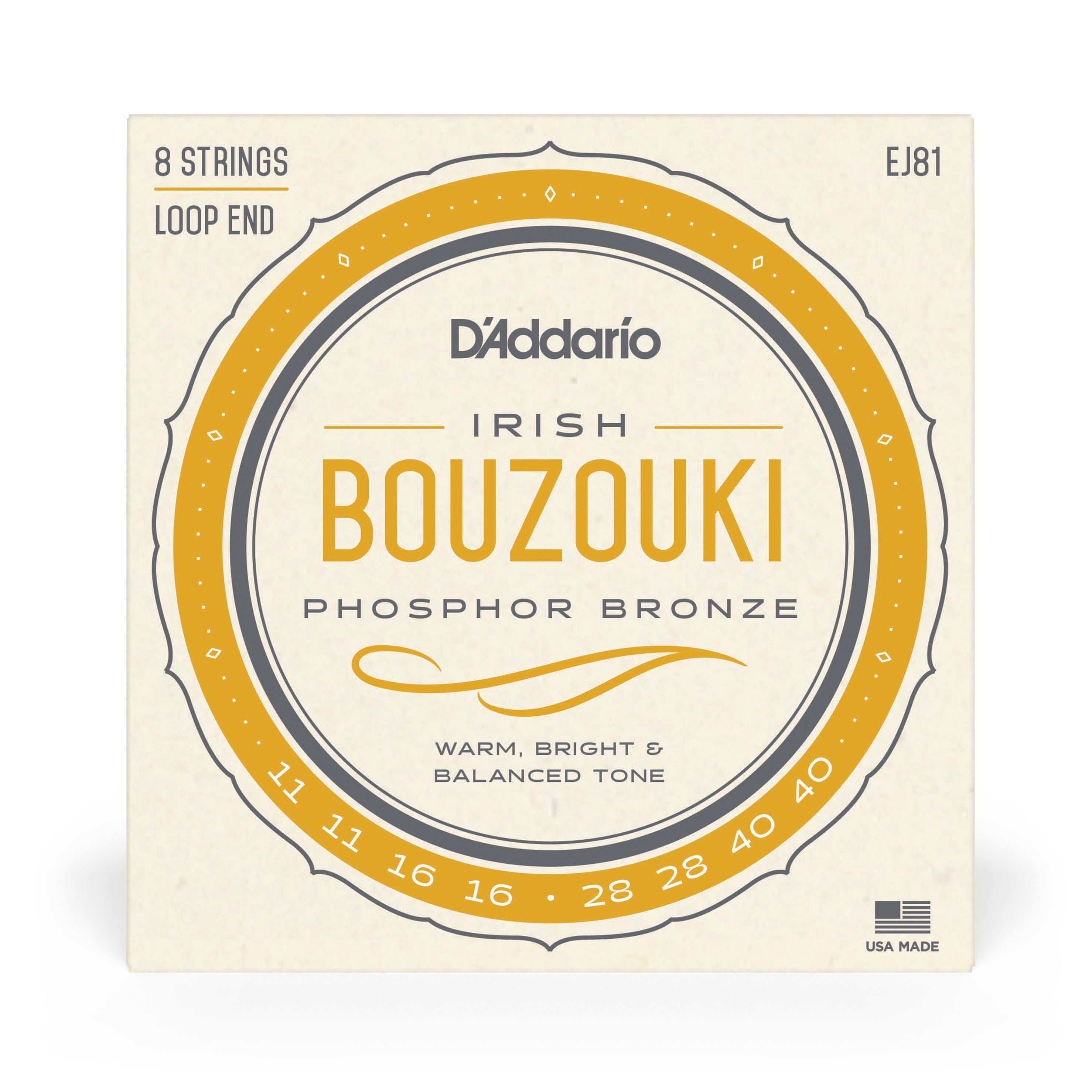 D'Addario EJ81 Phosphor Bronze 11-40 Irish Bouzouki Strings