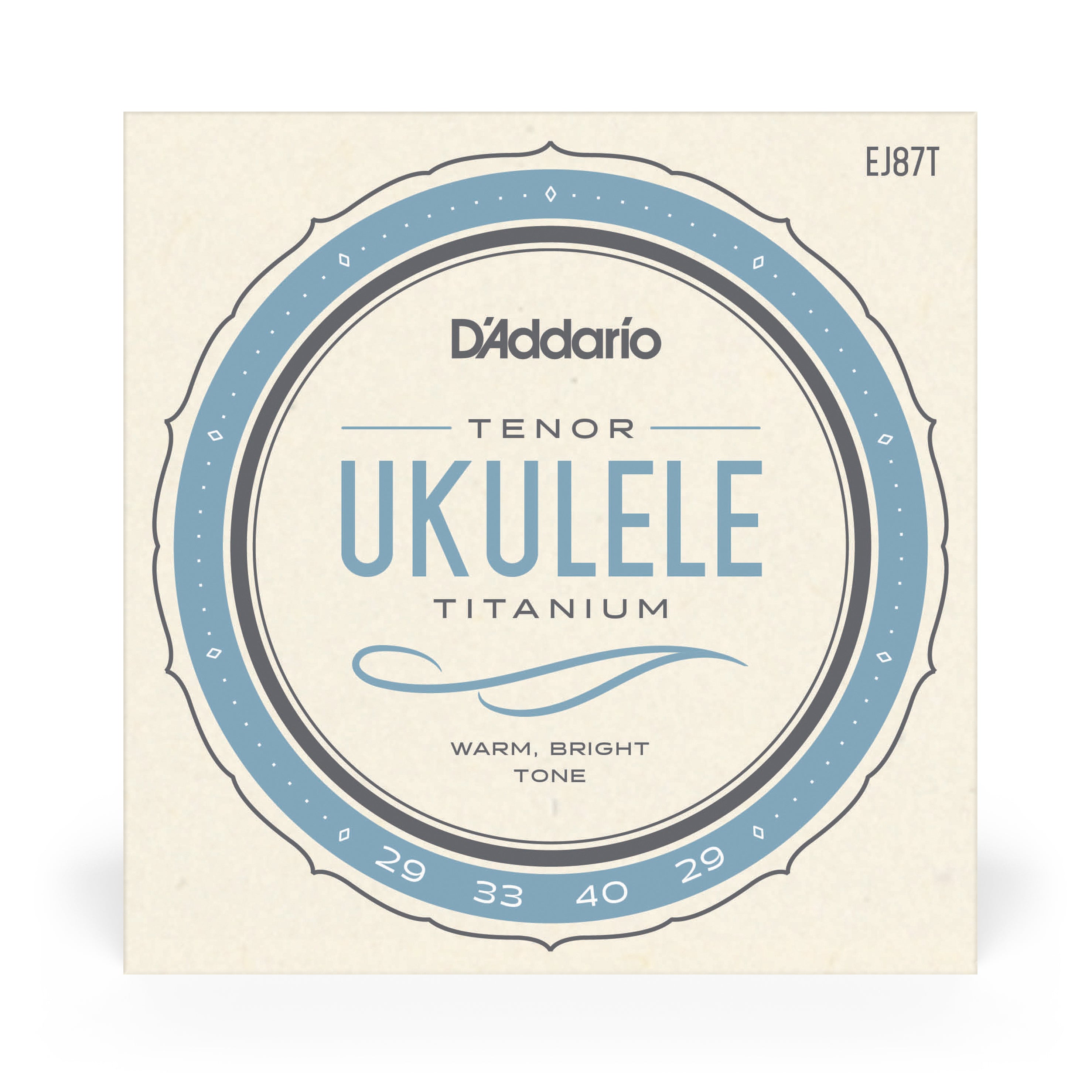 D'Addario EJ87T T2 Titanium Tenor Ukulele Strings for GCEA Tuning
