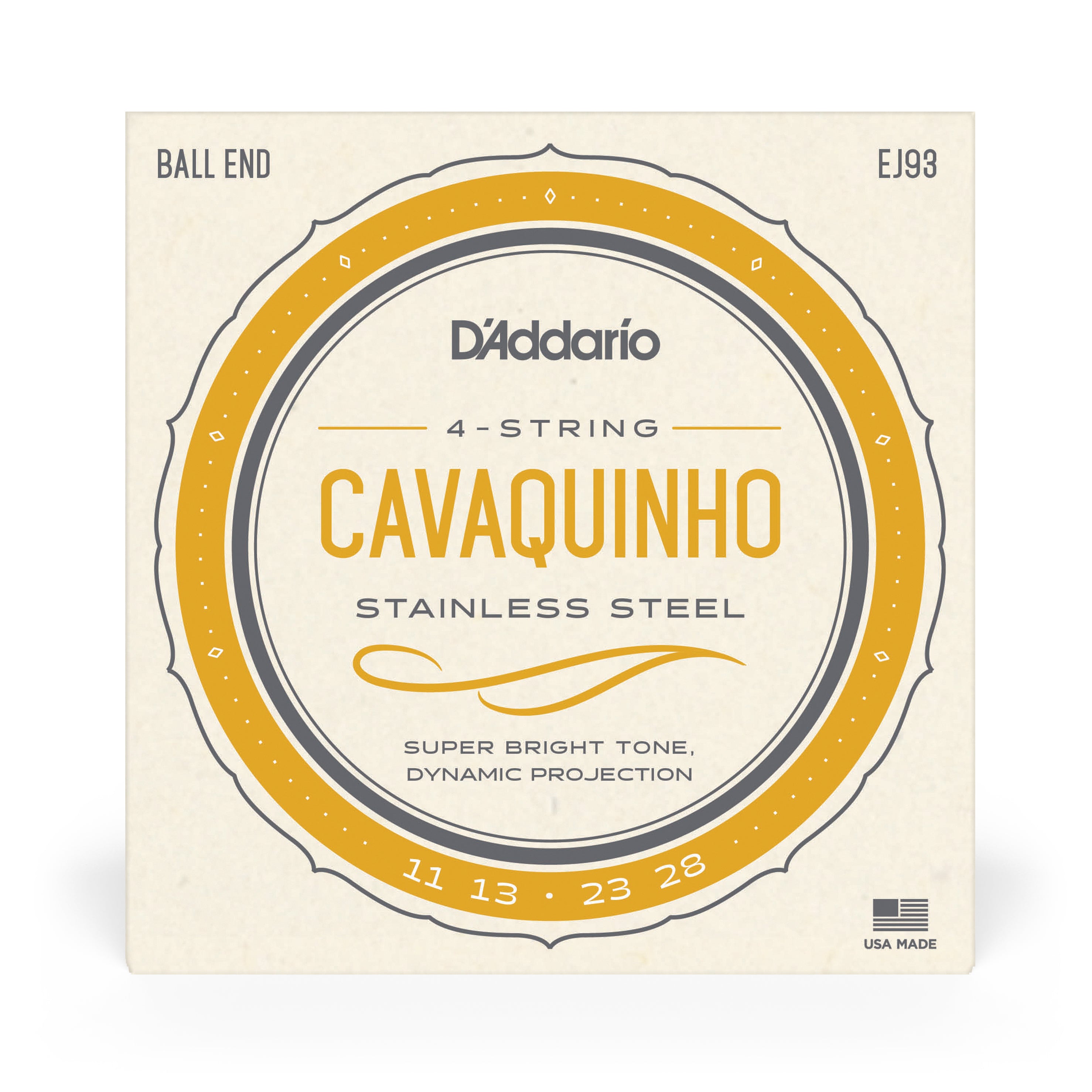 D'Addario EJ93 Stainless Steel Cavaquinho Strings, Medium