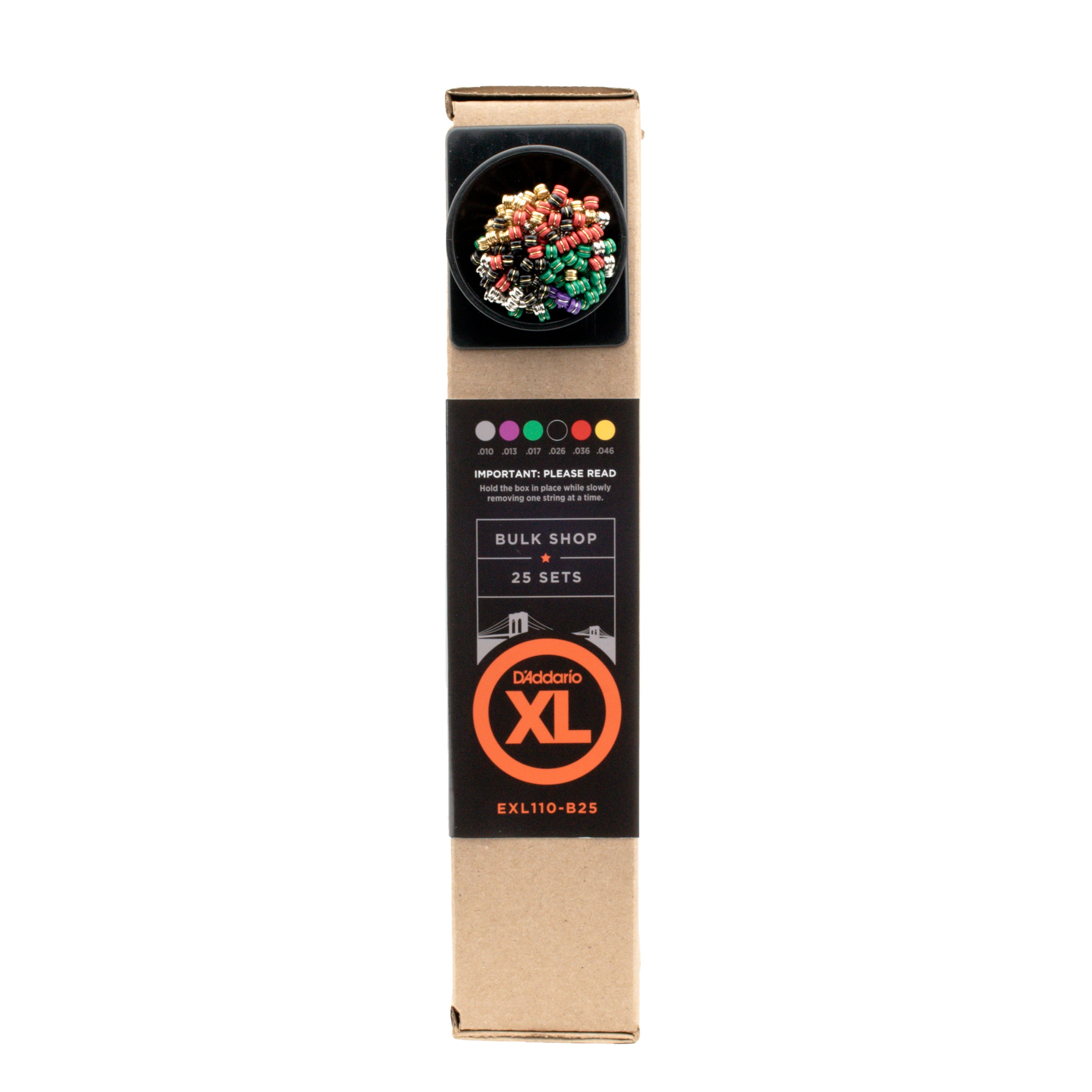 D'Addario EXL110-B25 Nickel Wound 10-46 Electric Guitar Strings, 25-Pack