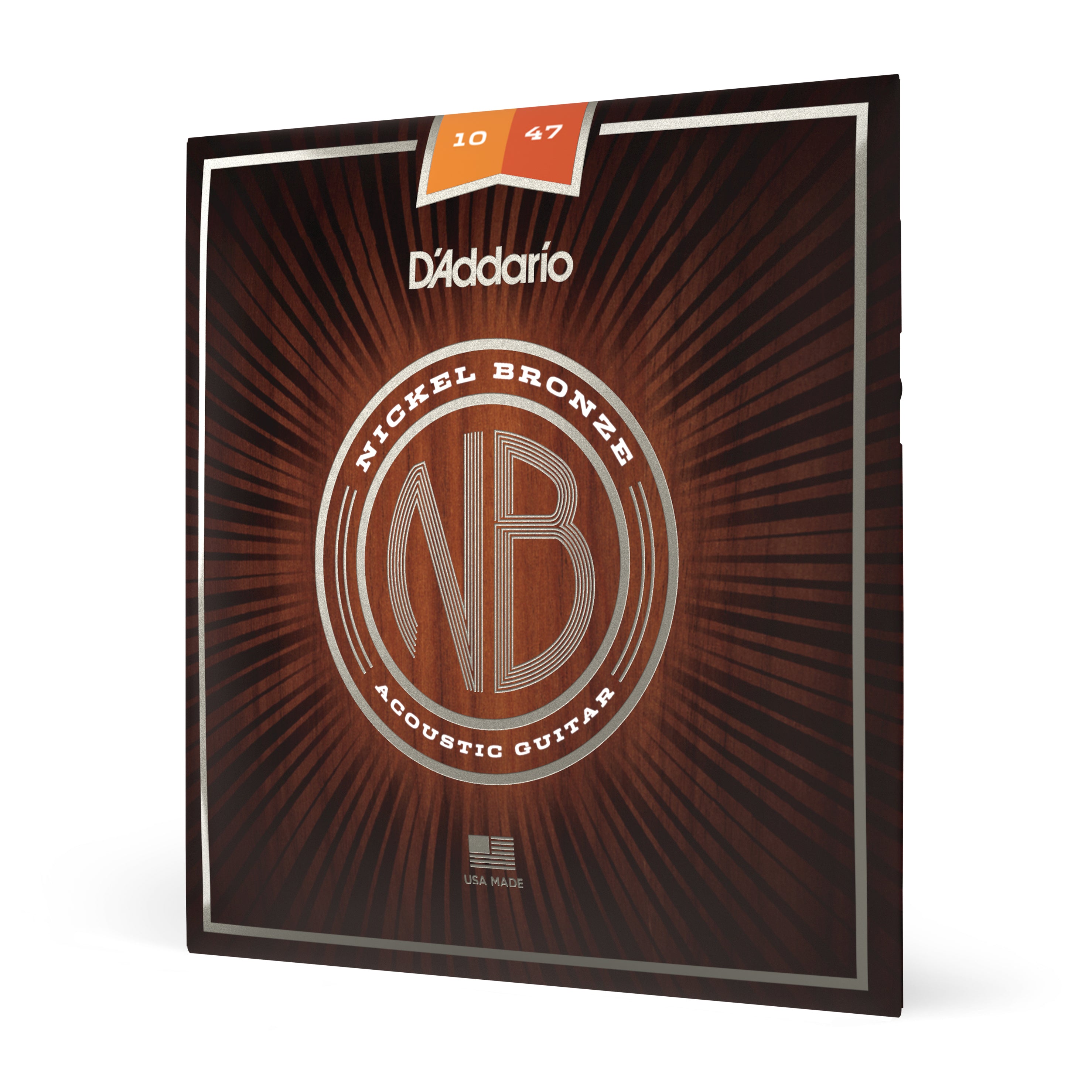 D'Addario Nickel Bronze 10-47 Acoustic Guitar Strings, Extra Light