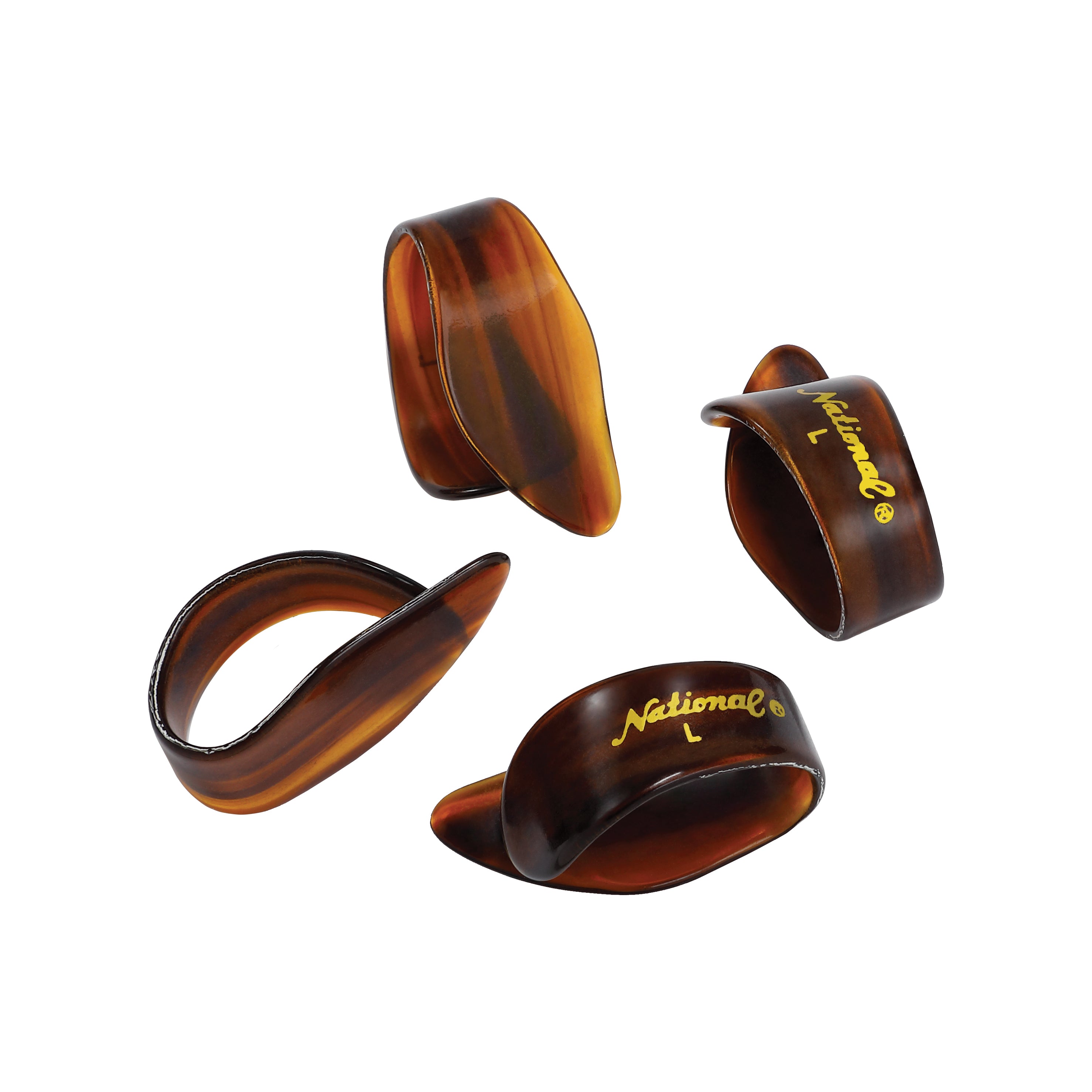 D'Addario NATIONAL Celluloid Large Thumb Picks, Tortoise Shell, 4-Pack