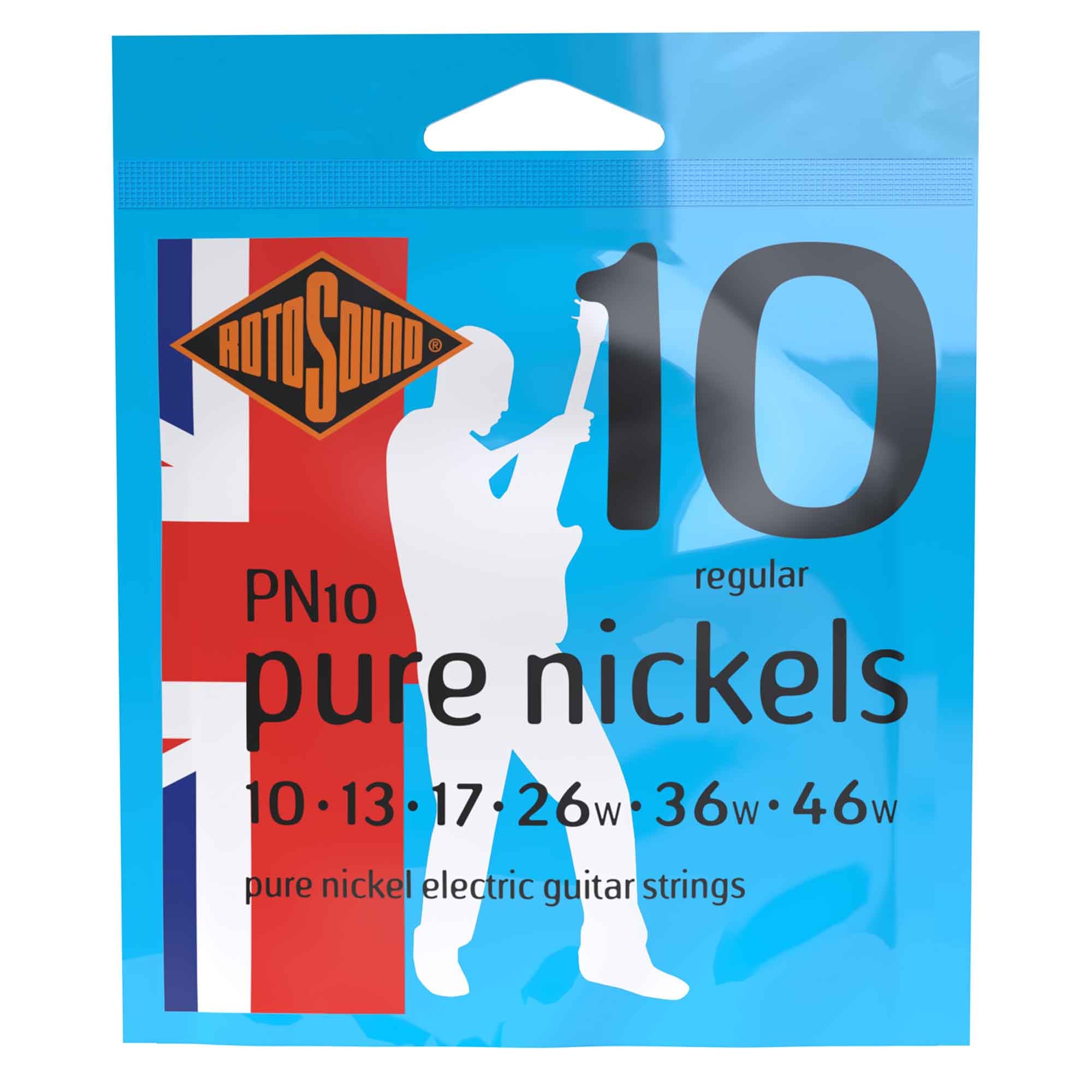 Rotosound PN10 Pure Nickels 10-46 Electric Guitar Strings