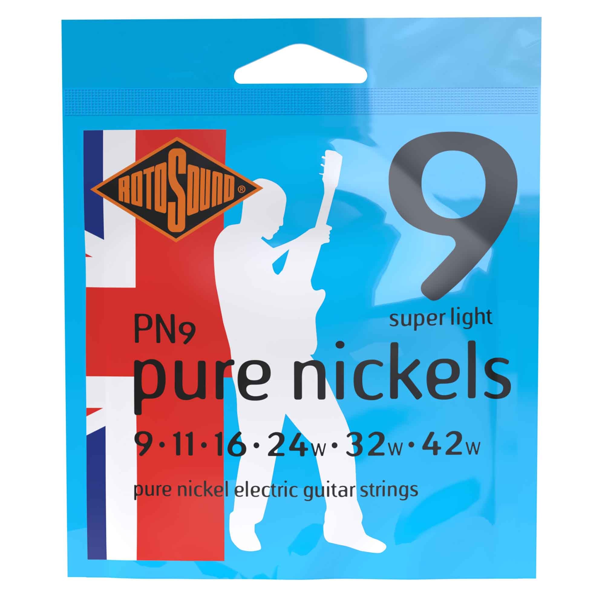Rotosound PN9 Pure Nickels 9-42 Electric Guitar Strings