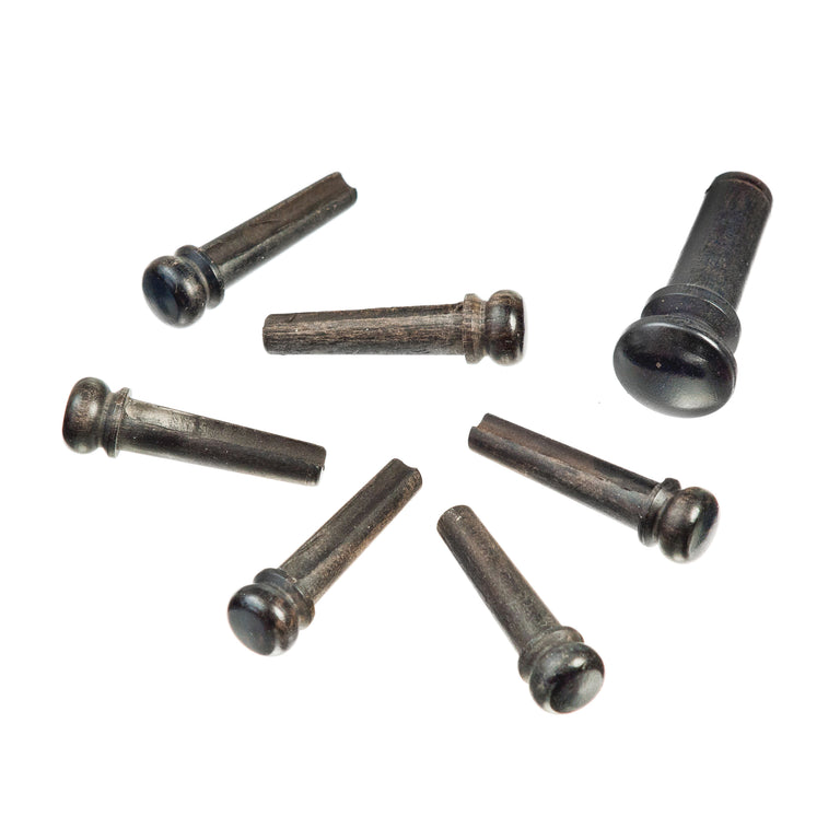 D'Addario Acoustic Guitar Bridge Pin Set, Ebony