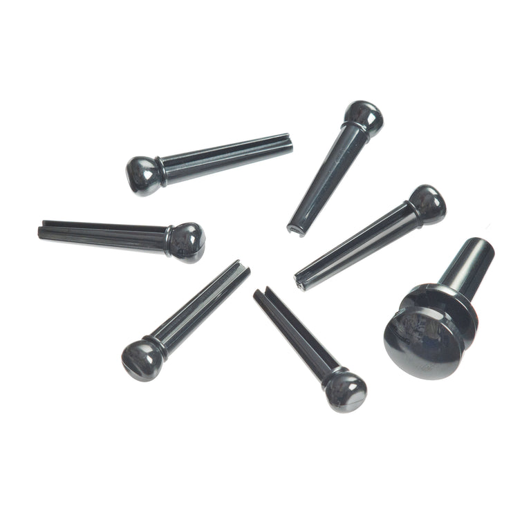 D'Addario Acoustic Guitar Bridge Pin Set, Black