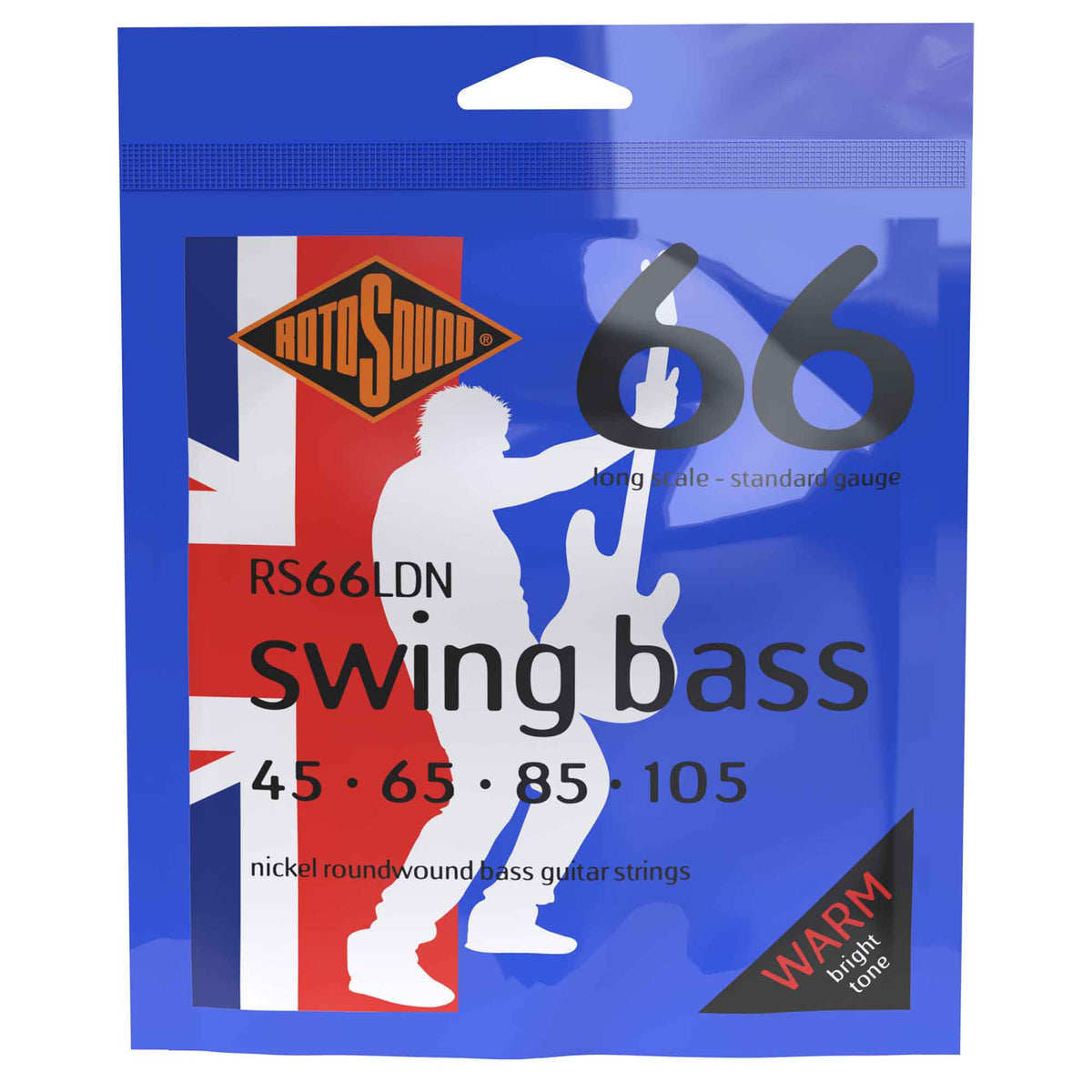 Rotosound Swing Bass Nickel Wound 45105 Bass Guitar Strings, Long Sca