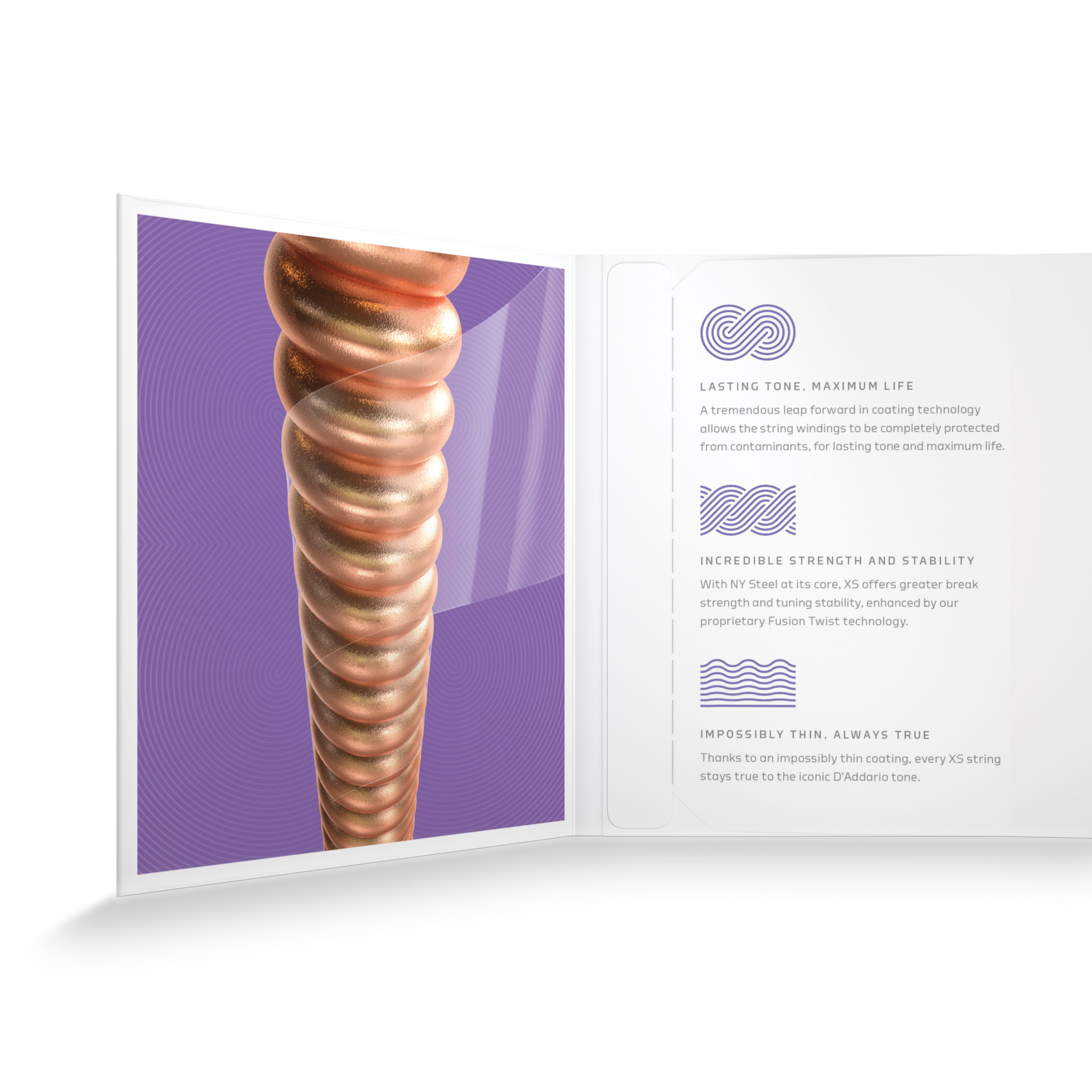 D'Addario XS Phosphor Bronze 11-52 Acoustic Guitar Strings, Custom Light