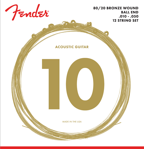 Fender 80/20 Bronze 12-String 10-50 Acoustic Guitar Strings