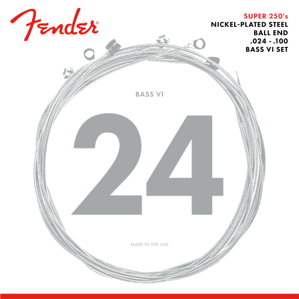 Fender Super 250's Bass VI Nickel 24-100 Bass Guitar Strings