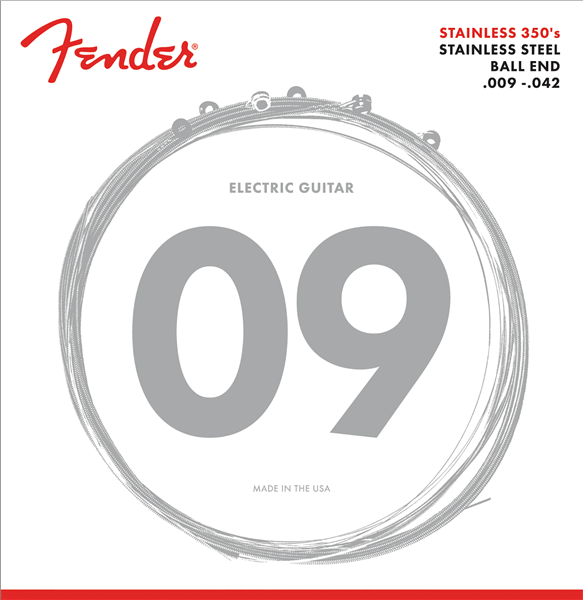 Fender 350L Stainless Steel 9-42 Electric Guitar Strings