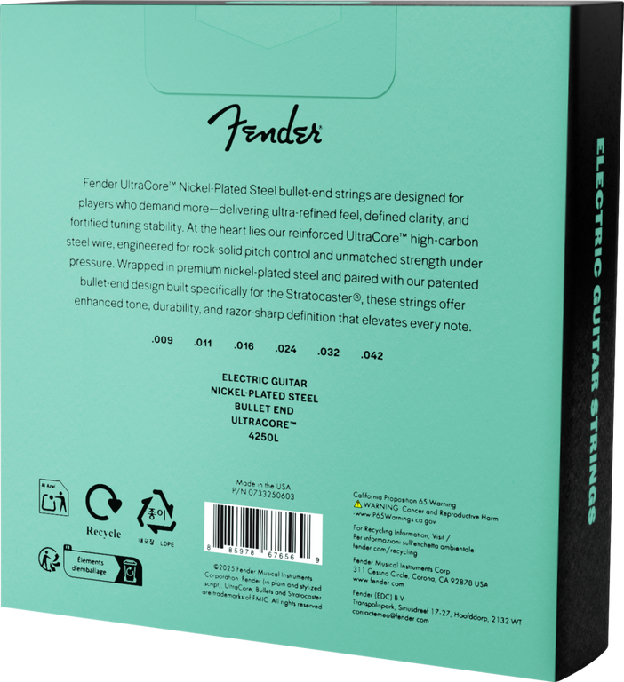 Fender 4250L UltraCore Bullets Nickel 9-42 Electric Guitar Strings, 3-Pack