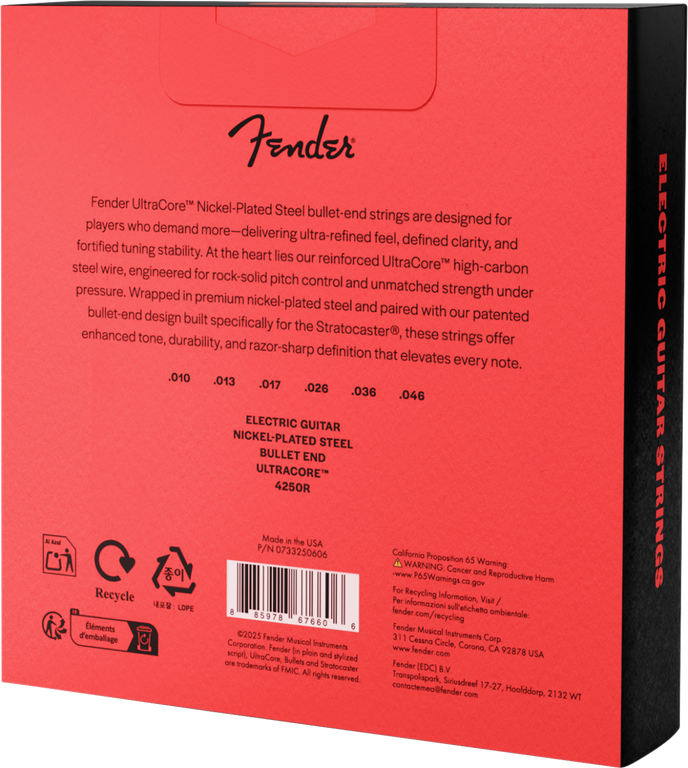 Fender 4250R UltraCore Bullets Nickel 10-46 Electric Guitar Strings, 3-Pack