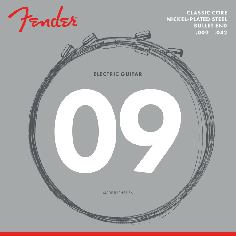 Fender 3255L Classic Round Core Bullets 9-42 Nickel Electric Guitar Strings