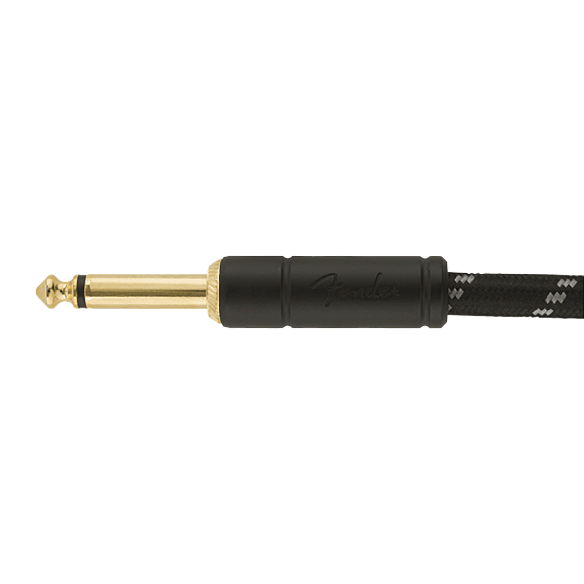 Fender Deluxe Series Black Tweed Instrument Cable, 15' (4.5m), Straigh ...