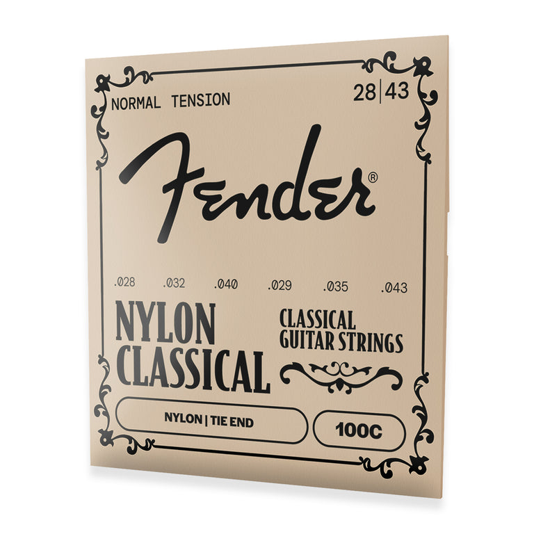 Fender 100C Nylon/Silver Classical Acoustic Guitar Strings, Normal Tension