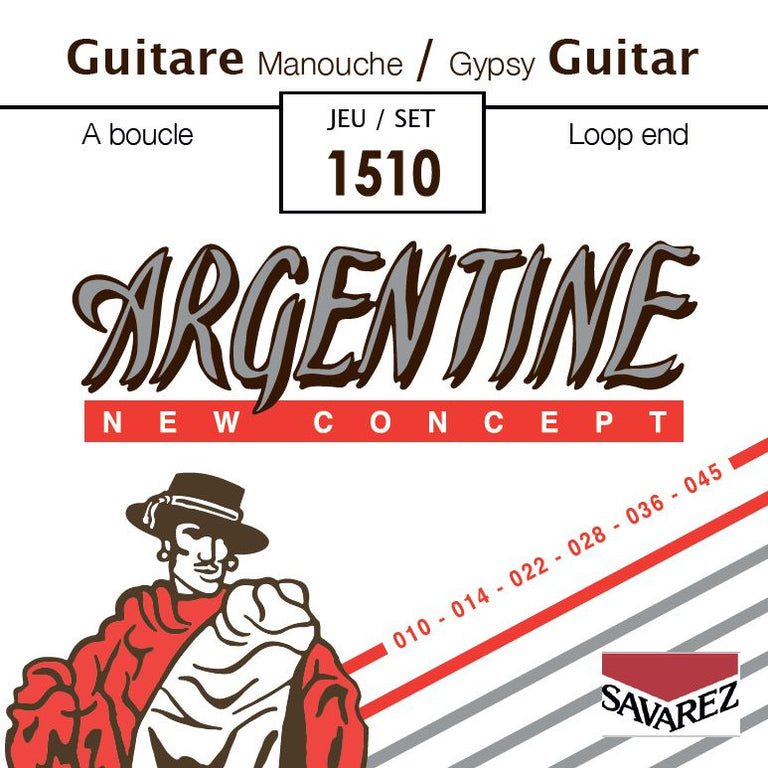 Savarez 1510 Argentine New Concept 10-45 Loop End Gypsy Jazz Guitar Strings