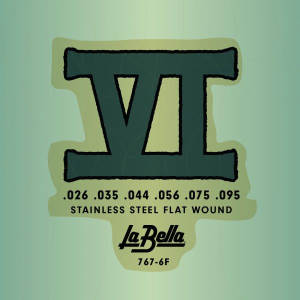 La Bella Fender Bass VI Flatwound Stainless Steel 26-95 Bass Guitar Strings [7676F]