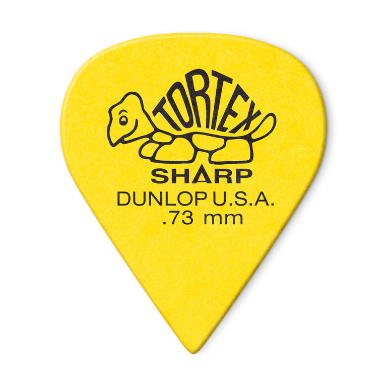 Jim Dunlop TORTEX Sharp 0.73mm Guitar Plectrums, 12-Pack
