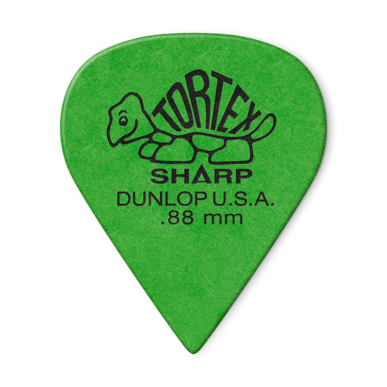 Jim Dunlop TORTEX Sharp 0.88mm Guitar Plectrums, 12-Pack