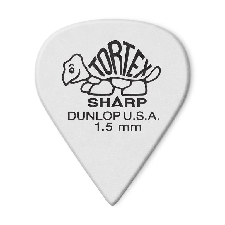 Jim Dunlop TORTEX Sharp 1.5mm Guitar Plectrums, 12-Pack