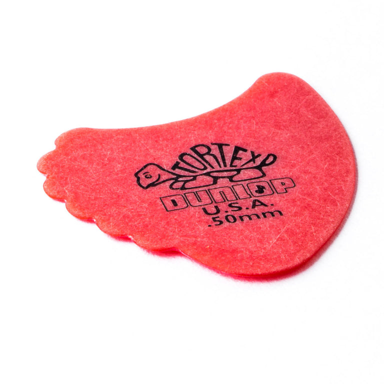 Jim Dunlop TORTEX Red Fin .50mm Guitar Plectrum, 6-Pack