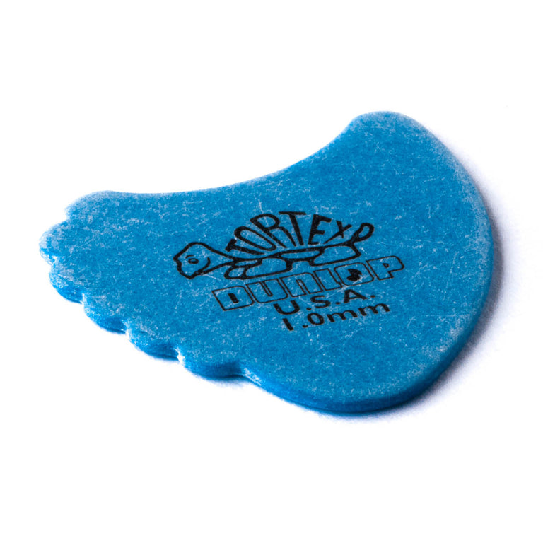 Jim Dunlop TORTEX Blue Fin 1mm Guitar Plectrum, 6-Pack