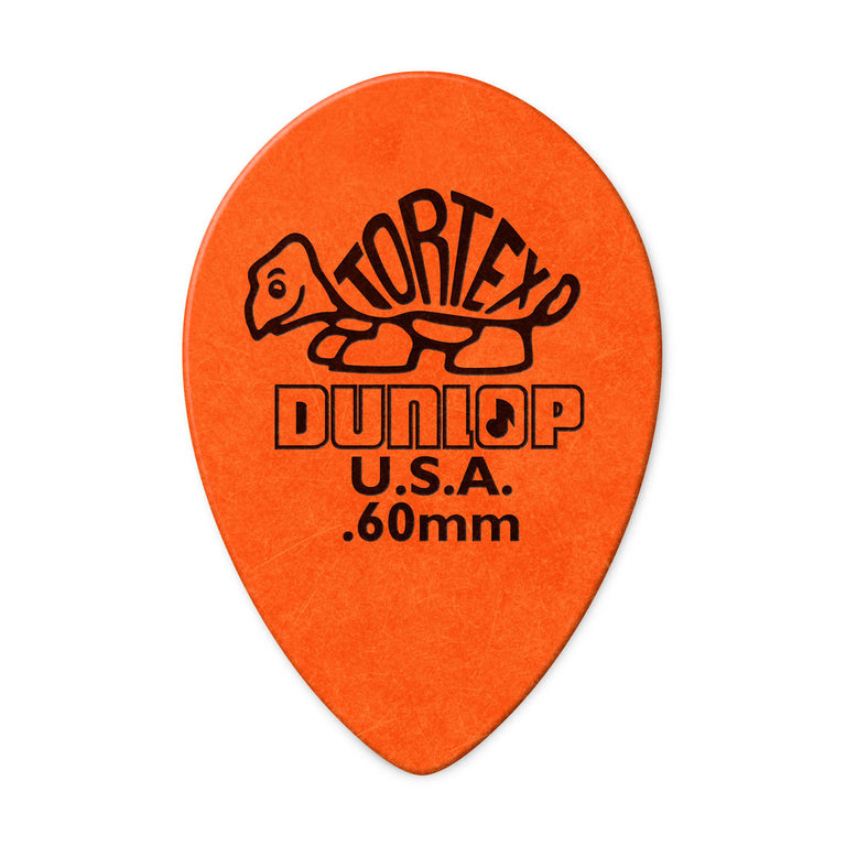 Jim Dunlop TORTEX Small Teardrop .60mm Guitar Plectrums, Orange, 36-Pack