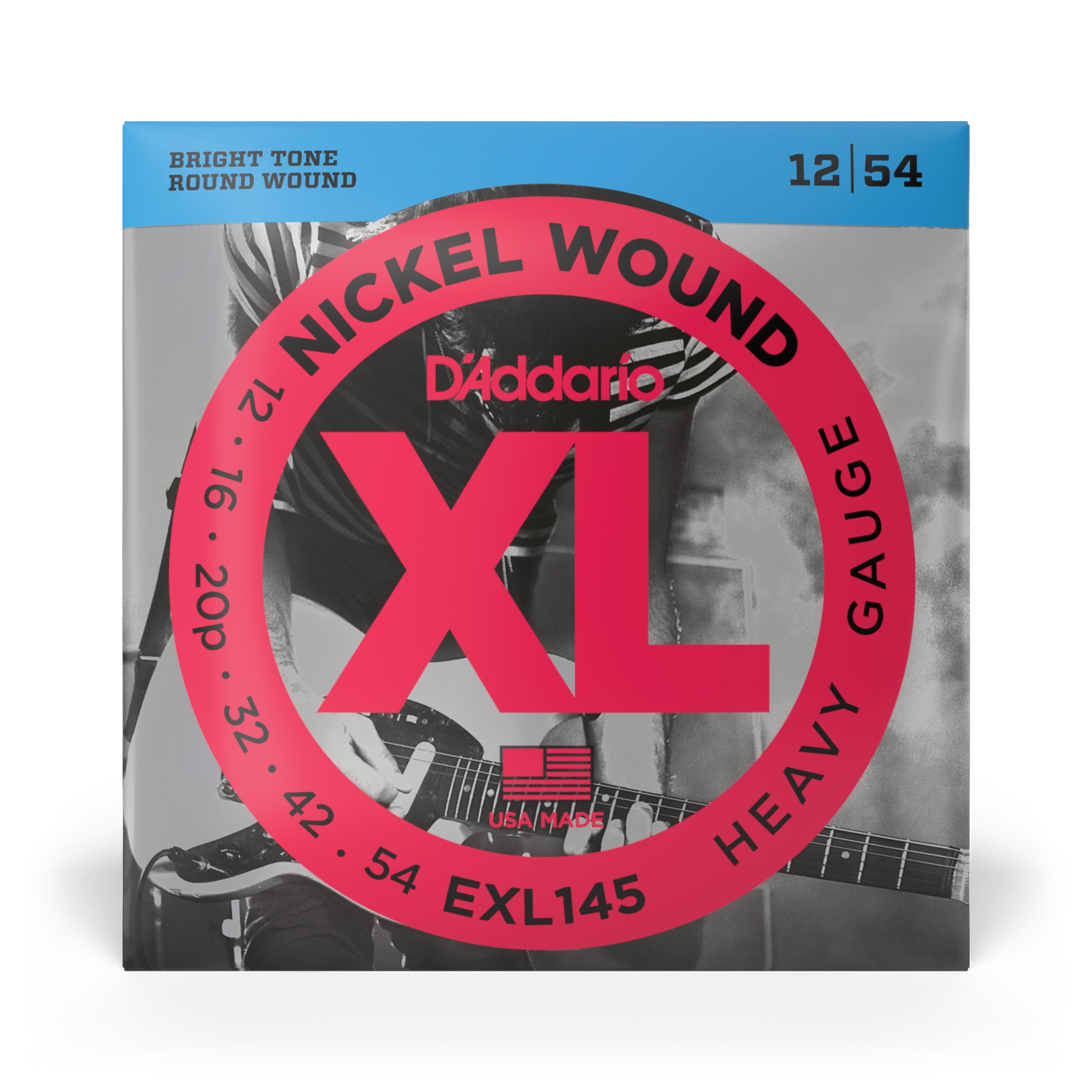 D'Addario EXL145 Nickel Wound 12-54 Electric Guitar Strings, Heavy